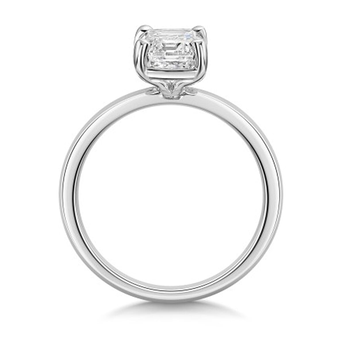 Luxuriant Diamond - 950 Platinum SGL Certified Lab Grown Diamond Emerald Cut  (VS-G-H) Ring 2.00 Ct. 7984768 10