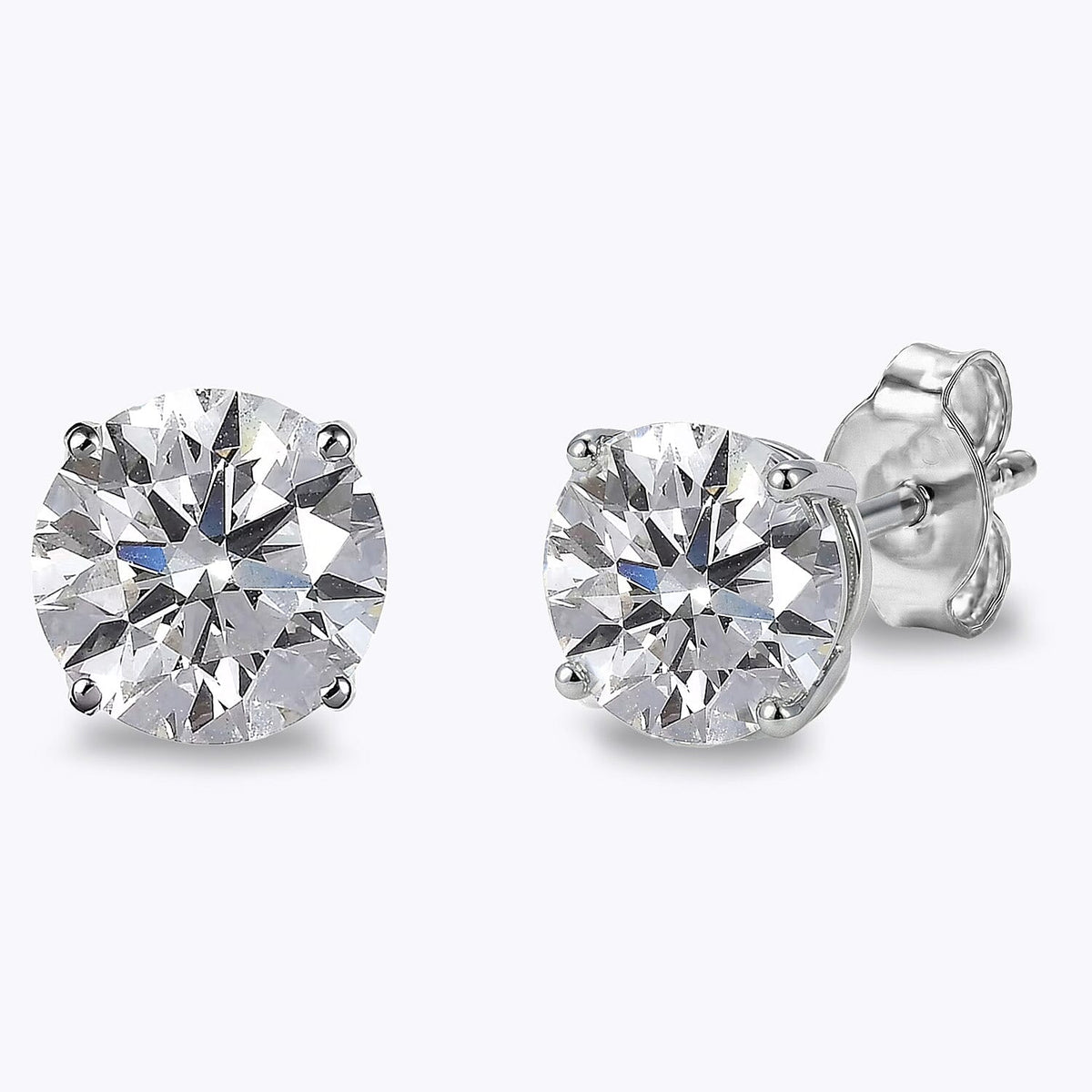 LUXURIANT 4 Ct. Lab Grown Diamond Solitaire Stud Earring in 14K White Gold (VS) 8523662 0