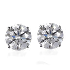 Luxuriant 14K White Gold VS Lab Grown Diamond Solitaire Earring  4.04 Ct,