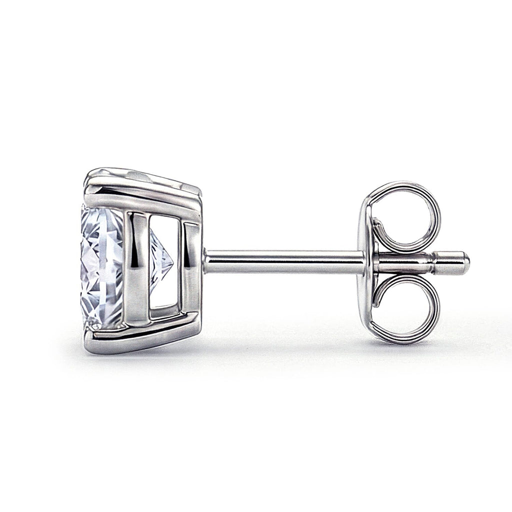 Luxuriant 14K White Gold VS Lab Grown Diamond Solitaire Earring  4.04 Ct,