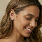 Luxuriant - 14K White Gold IGI Certified Lab Grown Diamond ( VS E-F) Earring with Screw Back 4.00 Ct.