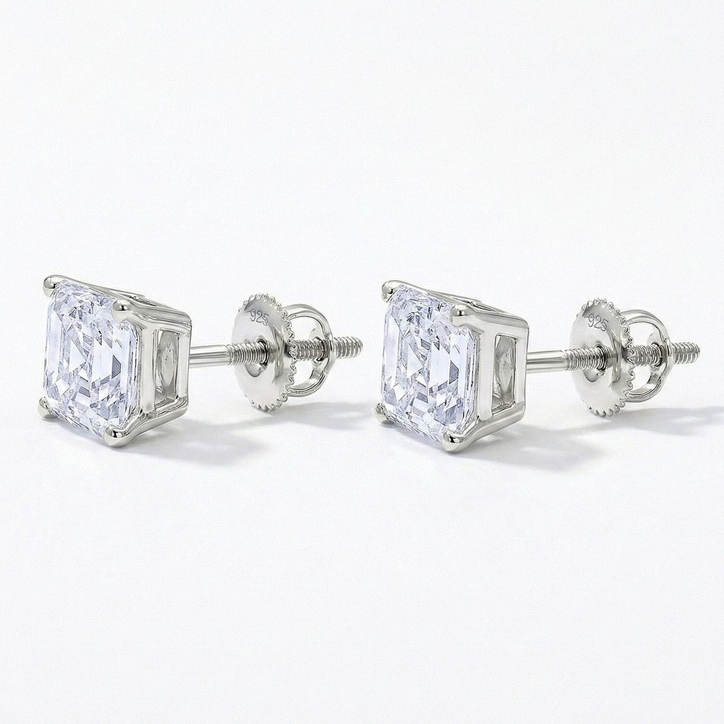 Luxuriant - 14K White Gold IGI Certified Lab Grown Diamond ( VS E-F) Earring with Screw Back 4.00 Ct.