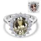 Luxuriant Diamond 950 Platinum AAA Turkizite & Lab Grown Diamond (VS-E-F) Ring 4.85 Ct, Platinum Wt.5.45 Gms.