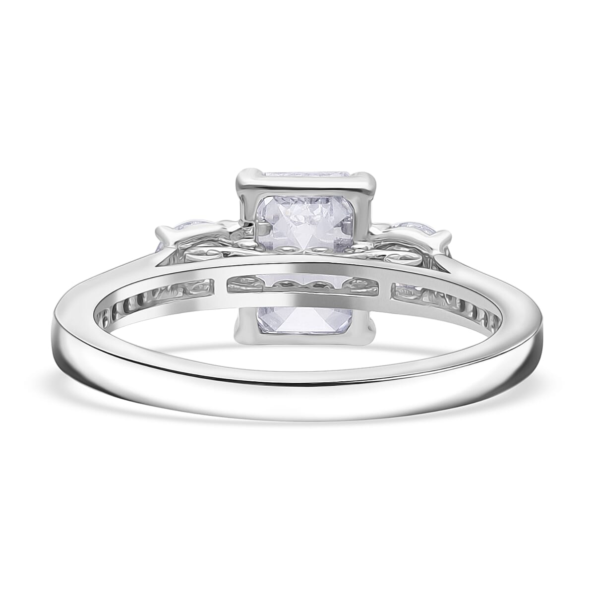 LUXURIANT 2 Ct. Emerald-Cut Lab Grown Diamond Ring in 950 Platinum IGI Certified V32696473 4