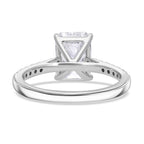 Luxuriant Diamond 950 Platinum IGI Certified Emerald Cut Lab Grown Diamond Ring 3.00 Ct.