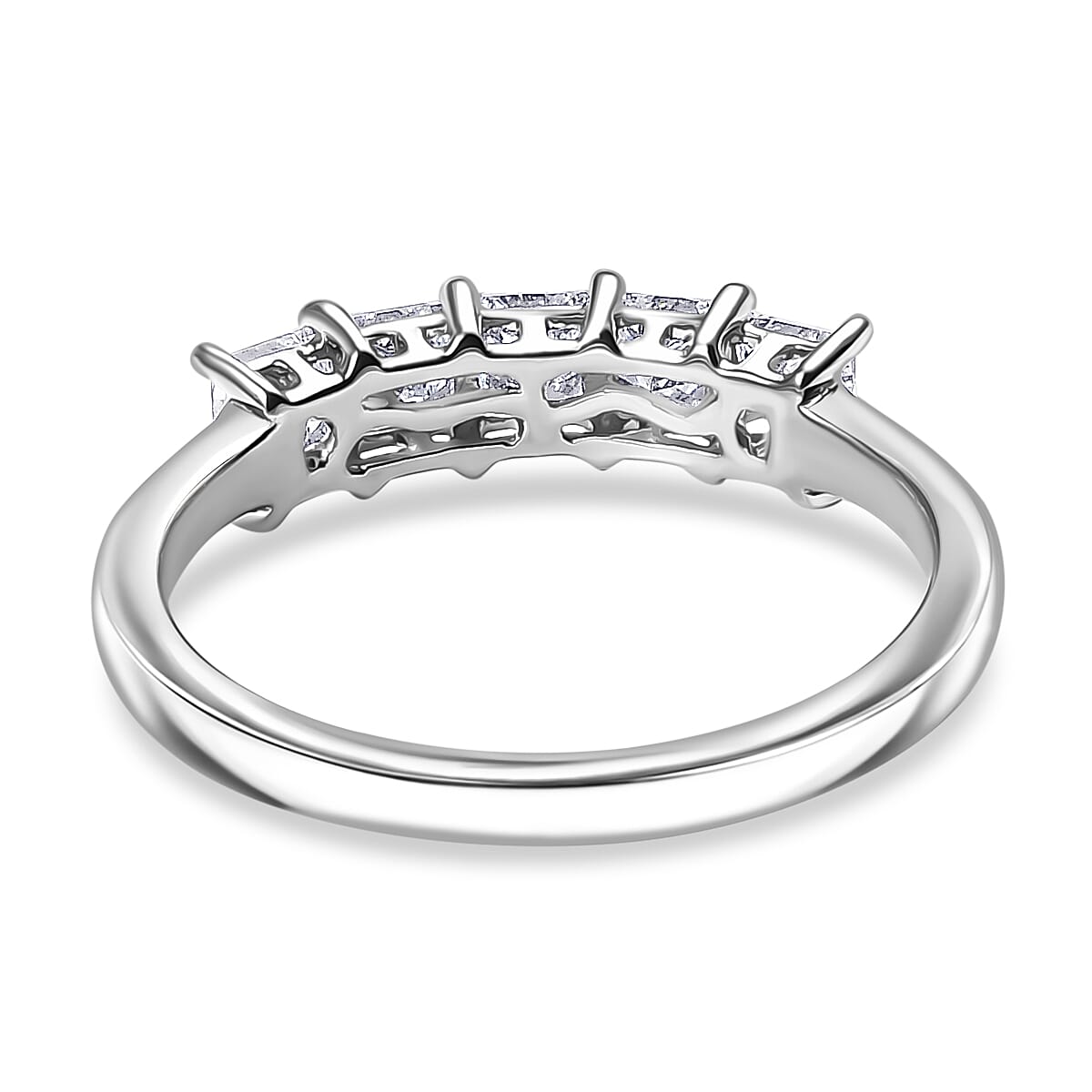 LUXURIANT 1 Ct. Lab Grown Diamond 5 Stone Ring in 950 Platinum SGL Certified (VS-E/F) 8099405 5