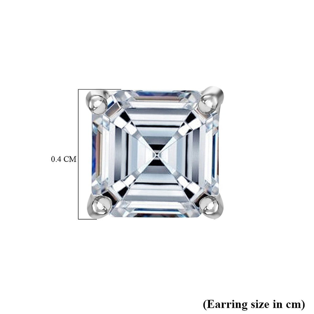 Luxuriant Diamond 950 Platinum SGL Certified (VS-E-F) Asscher Cut  Lab Grown Diamond Earring 0.54 Ct.
