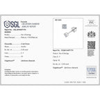 Luxuriant Diamond 950 Platinum SGL Certified (VS-E-F) Asscher Cut  Lab Grown Diamond Earring 0.54 Ct.