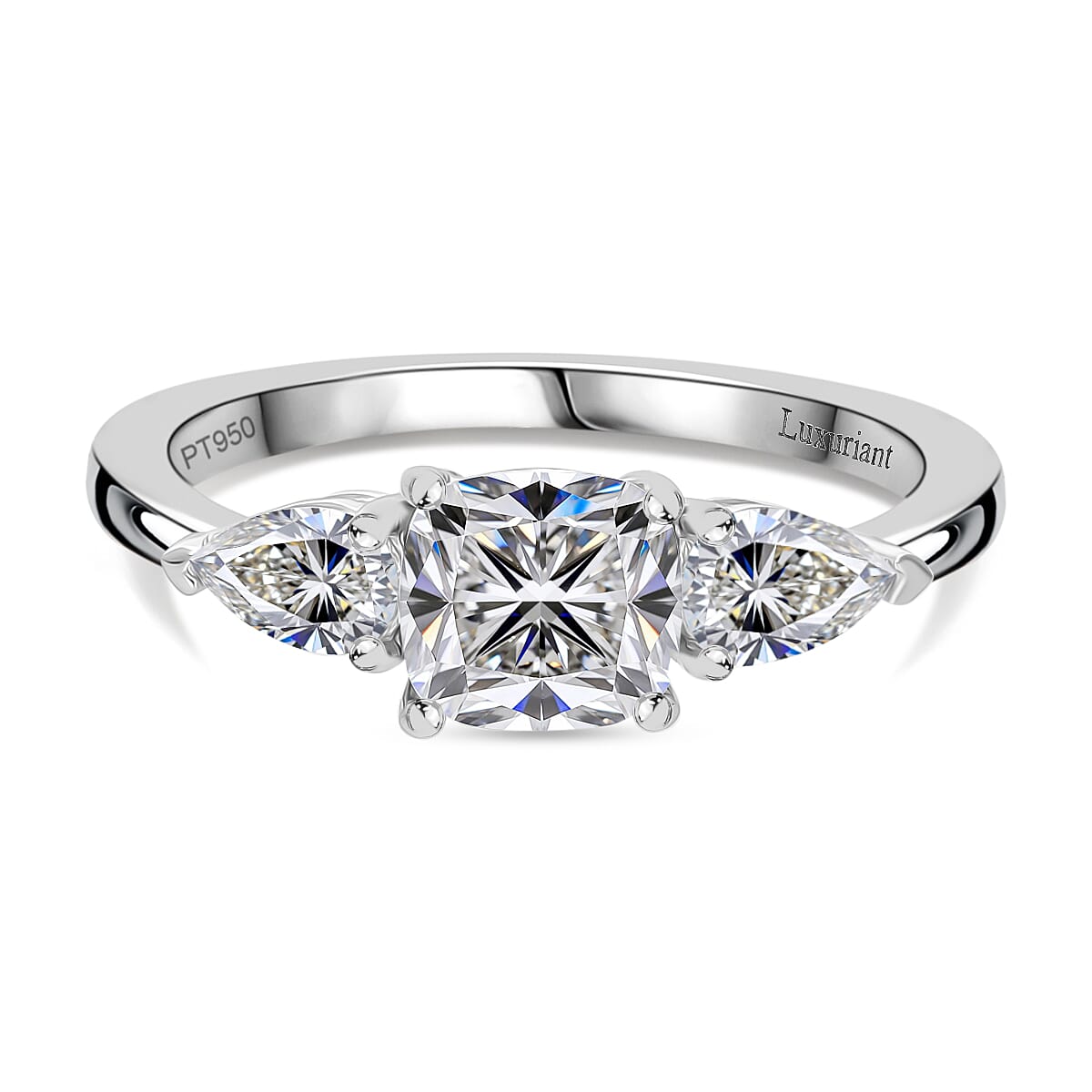 LUXURIANT 950 Platinum SGL Certified VS/GH Lab Grown Diamond Ring 1.50 Ct. V32648521 0