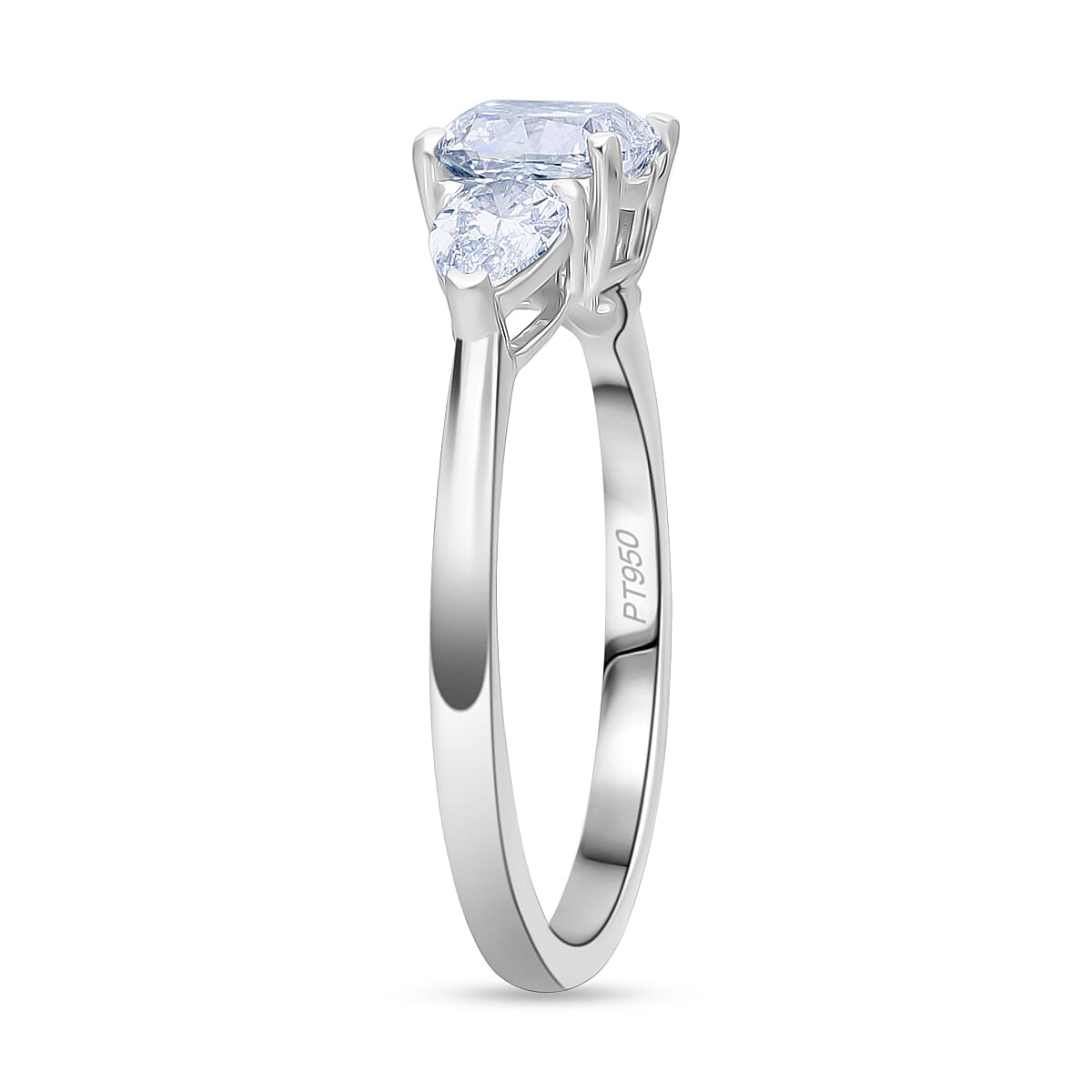 LUXURIANT 950 Platinum SGL Certified VS/GH Lab Grown Diamond Ring 1.50 Ct. V32648521 3