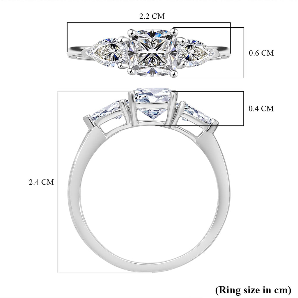 Luxuriant 950 Platinum SGL Certified (VS-GH) Lab Grown Diamond Ring 1.50 Ct.