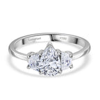 Luxuriant 950 Platinum SGL Certified Lab Grown Diamond (VS) 3 Stone Ring 1.50 Ct, Platinum Wt. 4.15 Gms.