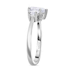 Luxuriant 950 Platinum SGL Certified Lab Grown Diamond (VS) 3 Stone Ring 1.50 Ct, Platinum Wt. 4.15 Gms.