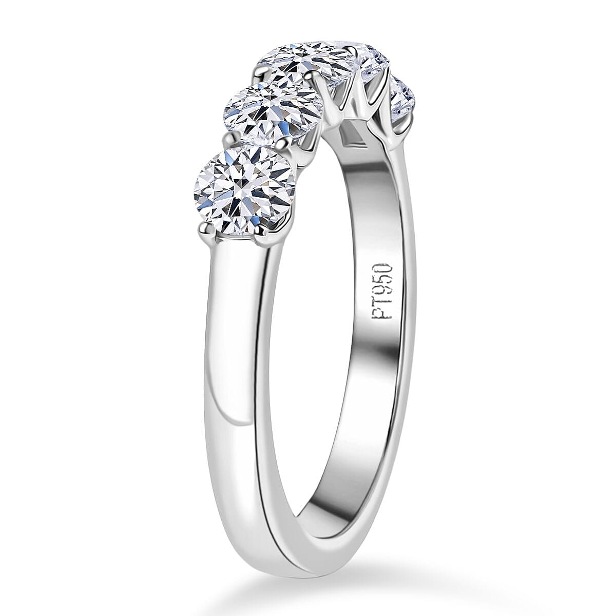 LUXURIANT 950 Platinum VS Lab Grown Diamond EF, VSIGI Ring, Platinum Wt.5.5 Gms  1.250  Ct. 8134151 3