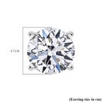 Luxuriant 9K White Gold SGL Certified (SI-GH) Round Brilliant Cut Lab Grown Diamond Stud Push Back Earrings 2.01 Ct.
