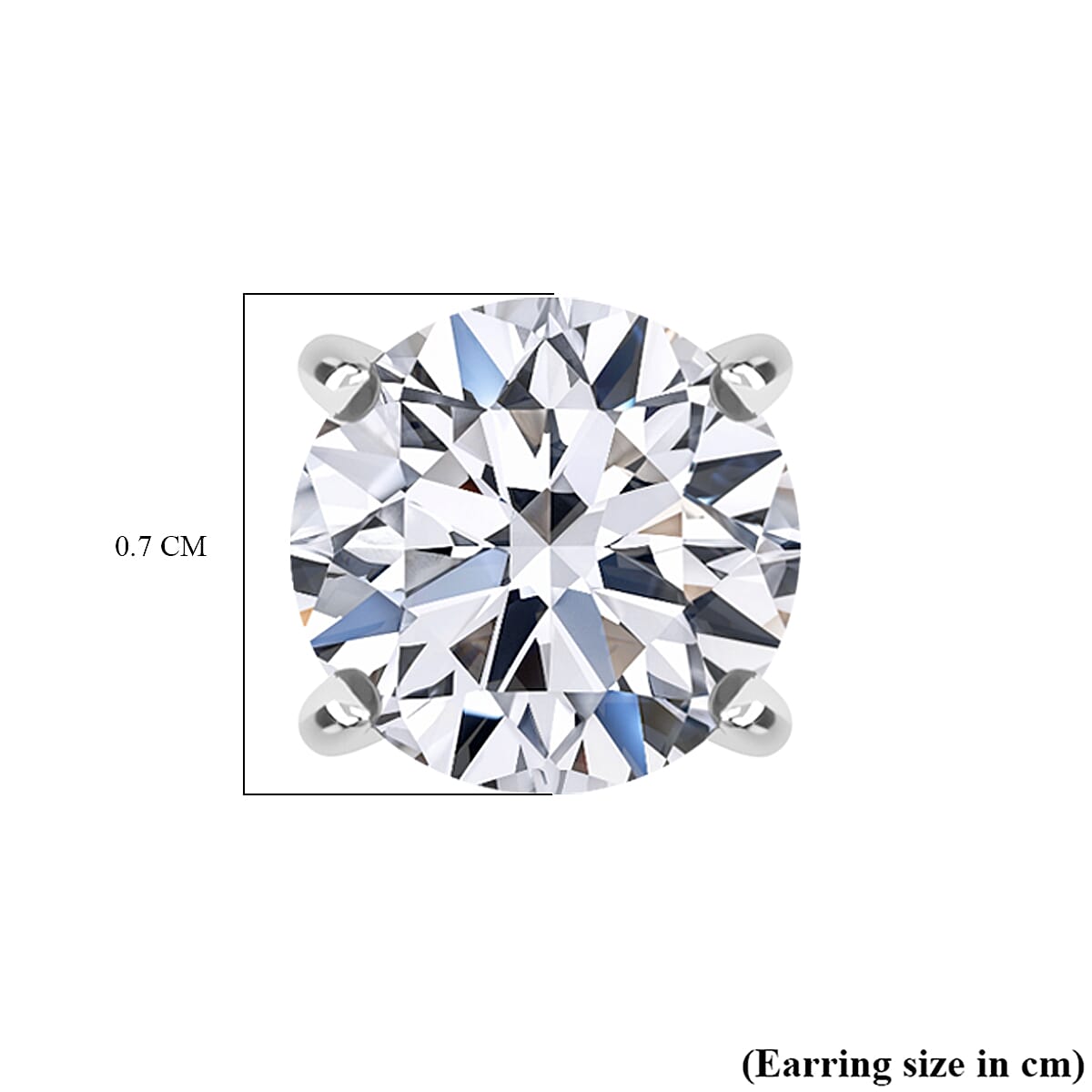 LUXURIANT 9K White Gold SGL Certiffied (SI/G-H) Round Brilliant Cut Lab Grown Diamond Stud Push Back Earrings 2.01 Ct. 8061640 5