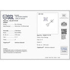 Luxuriant 9K White Gold SGL Certified (SI-GH) Round Brilliant Cut Lab Grown Diamond Stud Push Back Earrings 2.01 Ct.