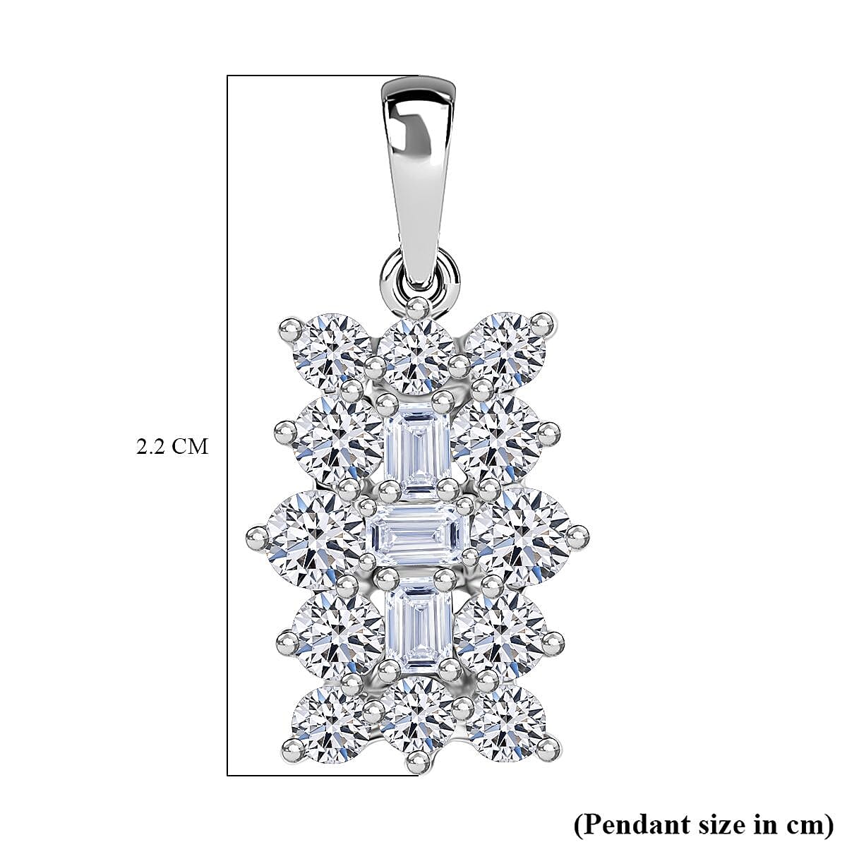 LUXURIANT 9K White Gold SGL Certified Lab Grown Diamond (VS-G/H) Cluster Boat Pendant 1 Ct. 8062958 6