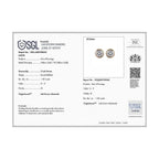 Luxuriant Diamond 9K Yellow Gold SGL Certified Lab Grown Diamond SI-G-H Solitaire Stud Push Post Earring 1.00 Ct.