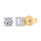 Luxuriant Diamond 9K Yellow Gold SGL Certified (VS-EF) Lab Grown Diamond Stud Earring 0.50 Ct.