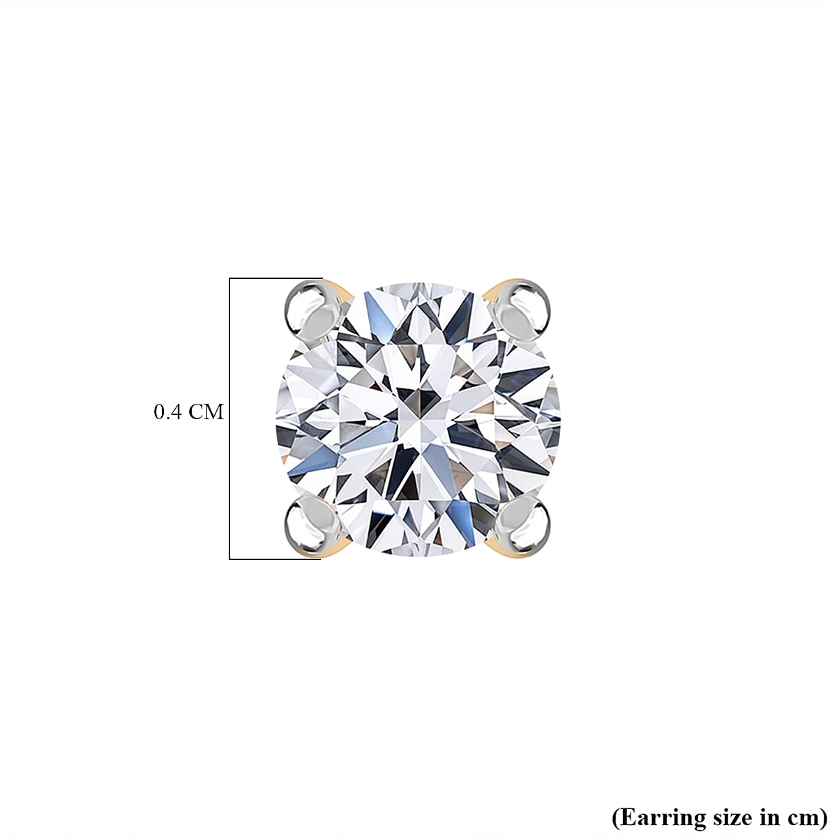 LUXURIANT 0.50 Ct. Lab Grown Diamond Solitaire Stud Earring in 9K Yellow Gold SGL Certified (VS-EF) 8161888 4