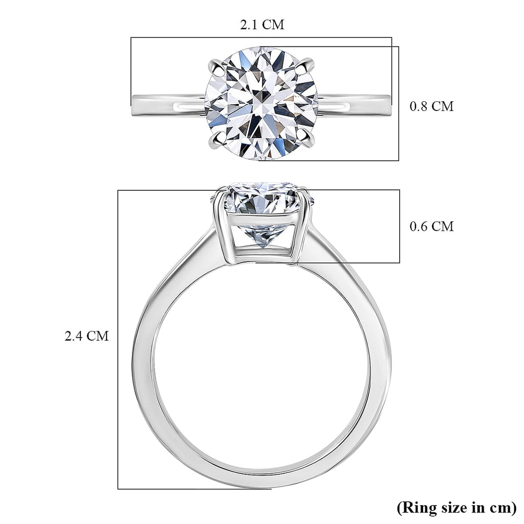 Luxuriant 950 Platinum SGL Certified Lab Grown Diamond (VS-EF) Solitaire Ring 2.03 Ct, Platinum Wt. 4.82 Gms.