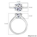Luxuriant 950 Platinum SGL Certified Lab Grown Diamond (VS-EF) Solitaire Ring 2.03 Ct, Platinum Wt. 4.82 Gms.