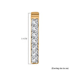 Luxuriant Diamond -Lab Grown Diamond (SI-GH) J Half Hoop Earring in 18K Vermeil Yellow Gold Plated Sterling Silver 0.50 Cts