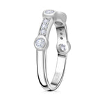 Luxuriant Diamond Lab Grown Diamond Ring in Platinum Overlay Sterling Silver 0.49 Ct.