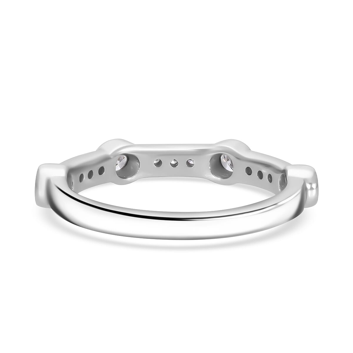 LUXURIANT Lab Grown Diamond Ring in Platinum Overlay Sterling Silver 0.49 Ct. 8040428 3