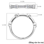 Luxuriant Diamond Lab Grown Diamond Ring in Platinum Overlay Sterling Silver 0.49 Ct.