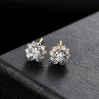 Luxuriant Lab Grown Diamond (SI-GH) Earring with Push Back in 18K Vermeil Yellow Gold Plated Sterling Silver 0.50 Ct.