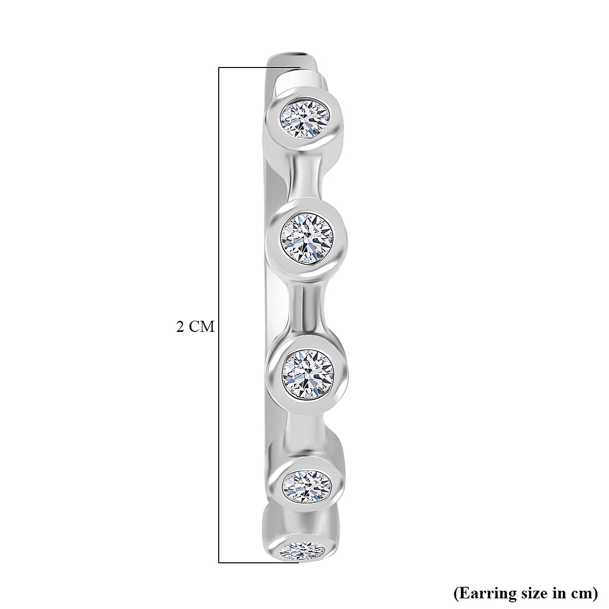 LUXURIANT Lab Grown Diamond (SI-GH) Full Hoop Earring in Rhodium Overlay Sterling Silver 0.33 Cts 8164758 10