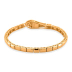 Luxuriant Lab Grown Diamond (SI-GH) Tennis Bracelet (Size 7.5) in 18K Vermeil Yellow Gold Plated Sterling Silver , Silver Wt. 14.14 Gms.