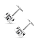 Luxuriant Lab Grown Diamond Earring in Rhodium Overlay Sterling Silver 0.20 Ct.