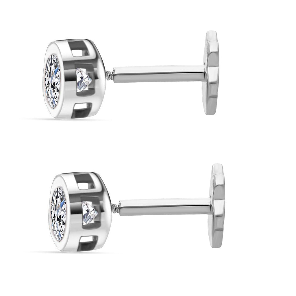 Luxuriant Lab Grown Diamond Earring in Rhodium Overlay Sterling Silver 0.20 Ct.