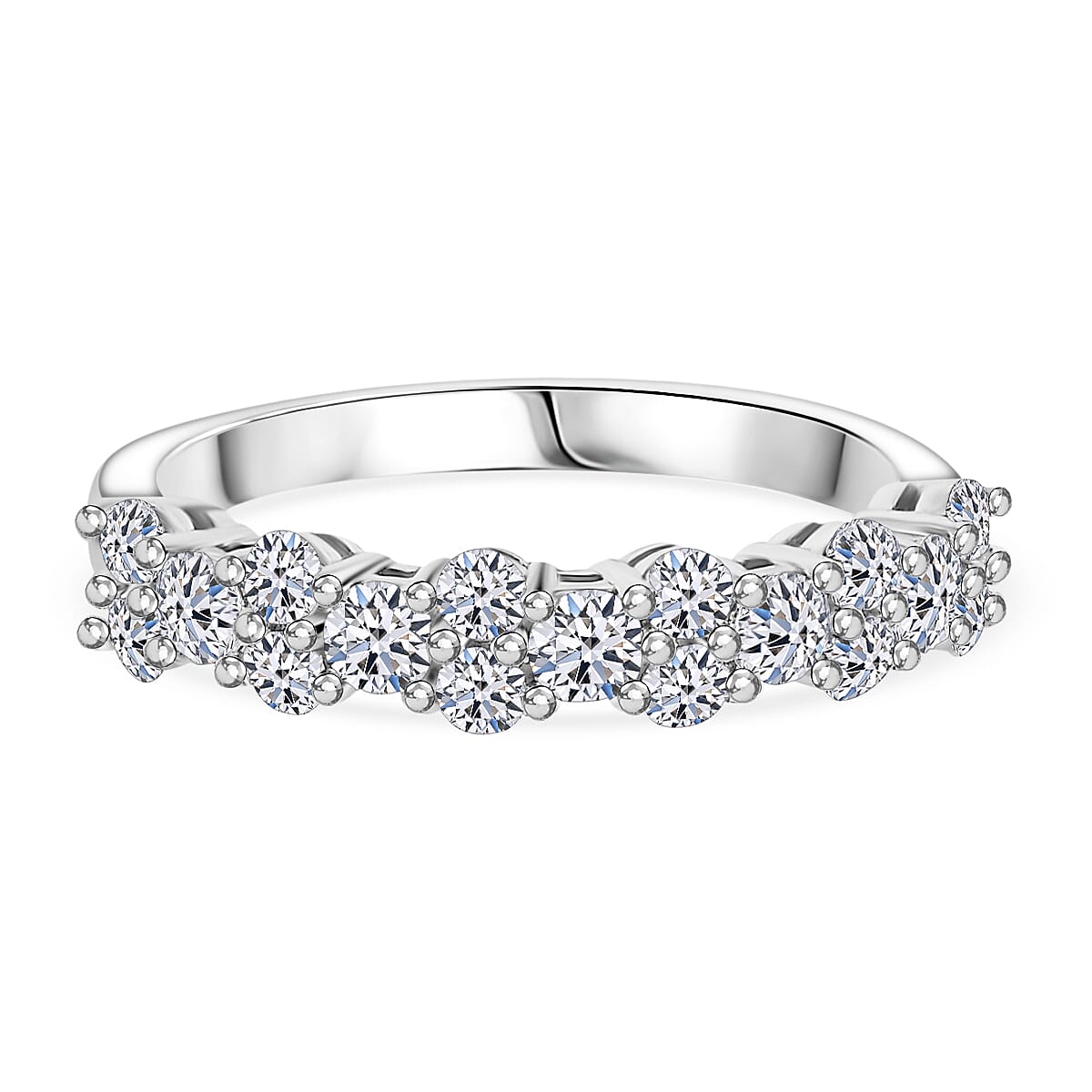 LUXURIANT Lab Grown Diamond (VS/G H) Ring in Sterling Silver 0.76 Ct. 7998663 0