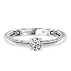 Luxuriant Diamond SGL Certified 9K White Gold (SI-G-H) Lab Grown Diamond Solitaire Ring 0.51 Ct.