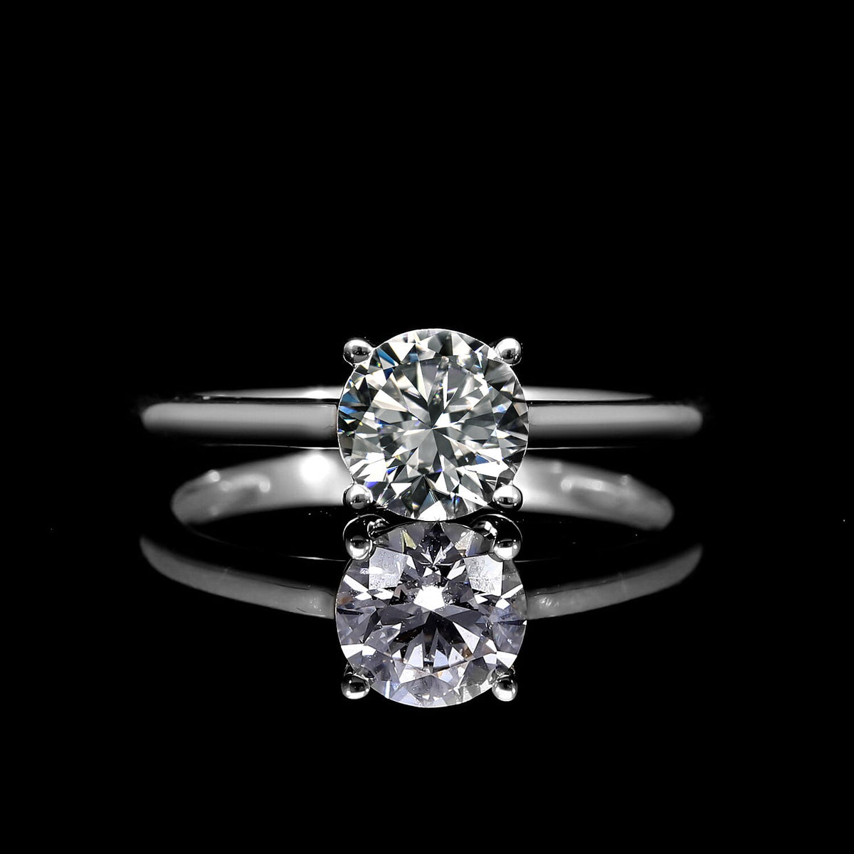 LUXURIANT SGL Certified 9K White Gold (SI G H) Lab Grown Diamond Solitaire Ring 0.51 Ct. 8068776 2