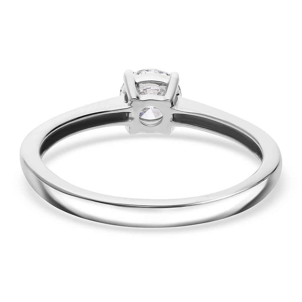 Luxuriant Diamond SGL Certified 9K White Gold (SI-G-H) Lab Grown Diamond Solitaire Ring 0.51 Ct.