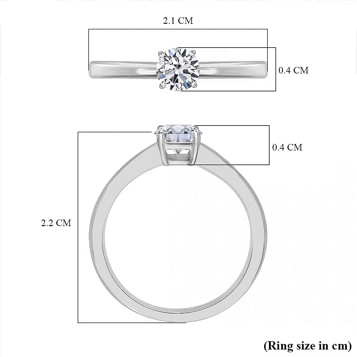 LUXURIANT SGL Certified 9K White Gold (SI G H) Lab Grown Diamond Solitaire Ring 0.51 Ct. 8068776 6
