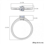 Luxuriant Diamond SGL Certified 9K White Gold (SI-G-H) Lab Grown Diamond Solitaire Ring 0.51 Ct.