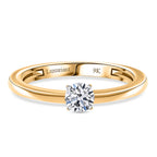 Luxuriant Diamond SGL Certified 9K Yellow Gold (SI-G-H) Lab Grown Diamond Solitaire Ring 0.51 Ct.