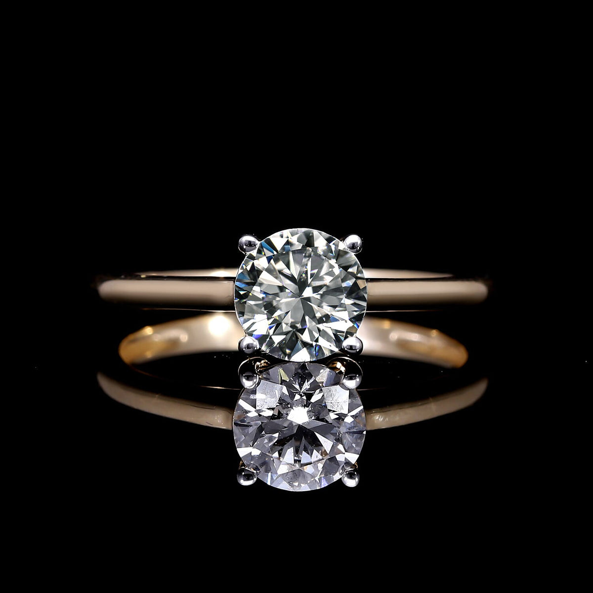 LUXURIANT SGL Certified 9K Yellow Gold (SI G H) Lab Grown Diamond Solitaire Ring 0.51 Ct. 8068791 2
