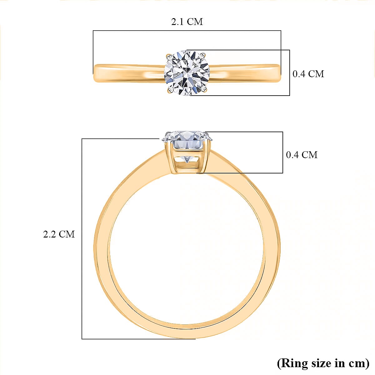 LUXURIANT SGL Certified 9K Yellow Gold (SI G H) Lab Grown Diamond Solitaire Ring 0.51 Ct. 8068791 6