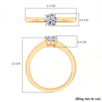 Luxuriant Diamond SGL Certified 9K Yellow Gold (SI-G-H) Lab Grown Diamond Solitaire Ring 0.51 Ct.