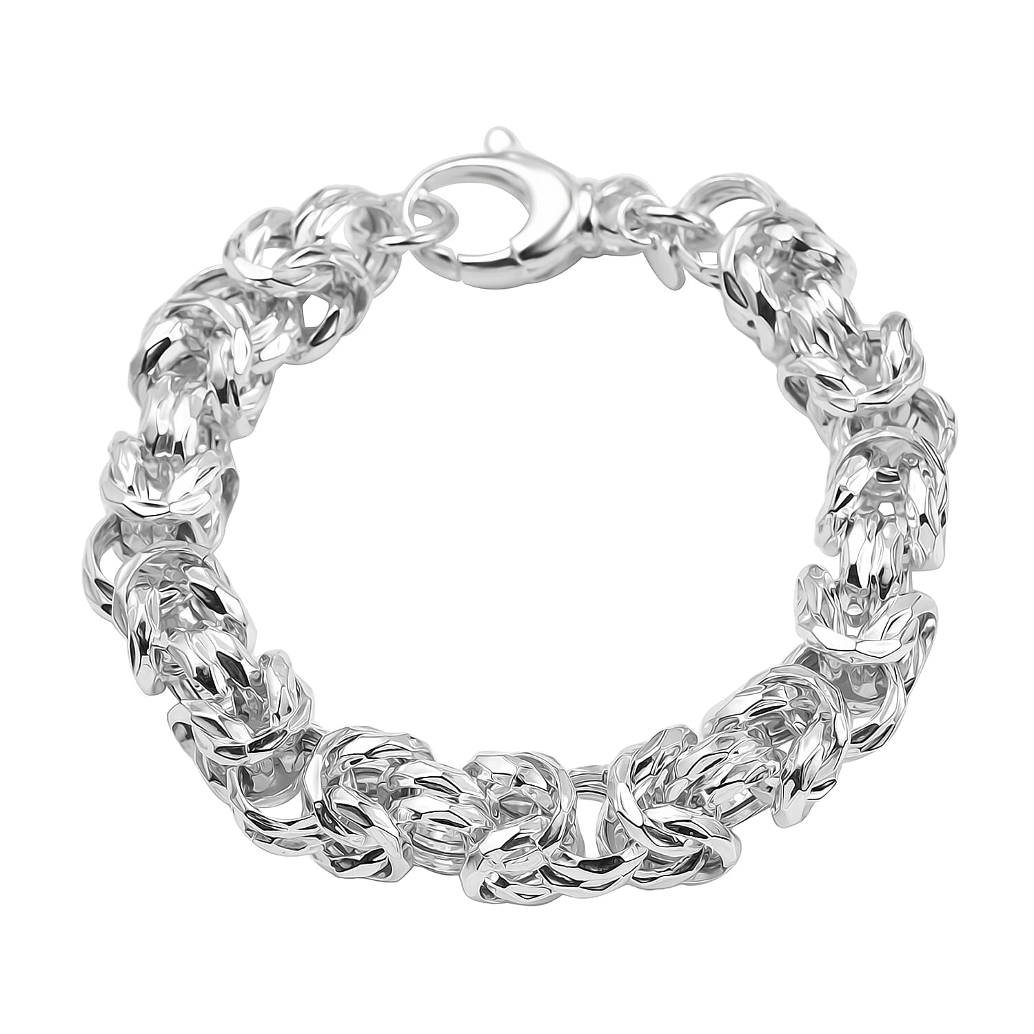 La Bella Byzantine Bracelet in Sterling Silver (Size - 8), Silver Wt. 30.01 Gms 7760482 0