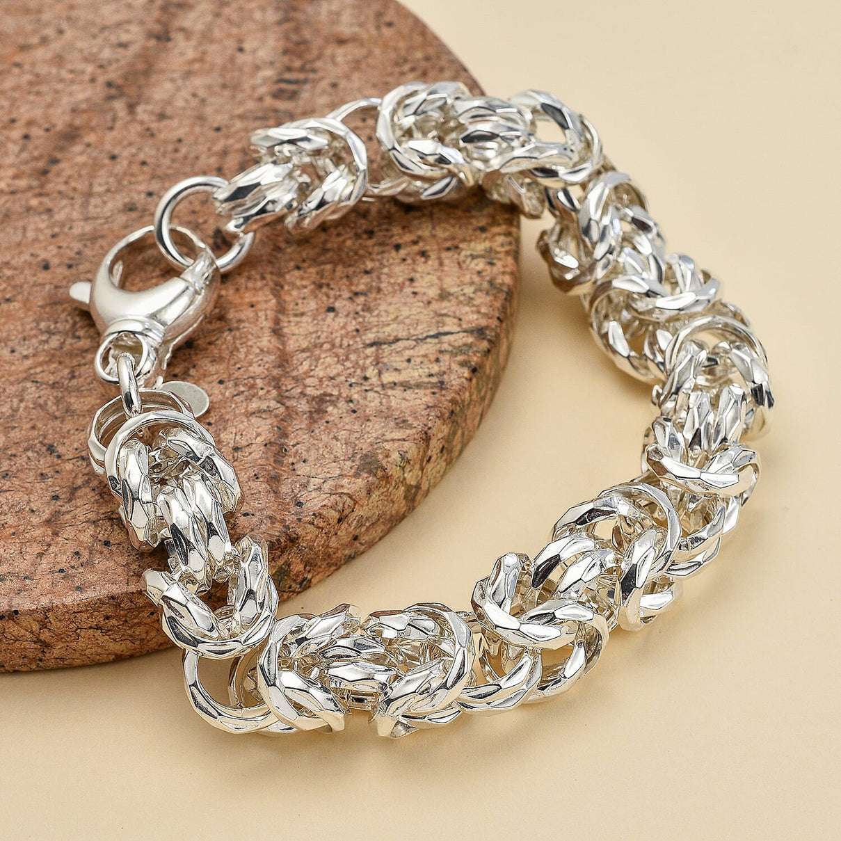 La Bella Byzantine Bracelet in Sterling Silver (Size - 8), Silver Wt. 30.01 Gms 7760482 2