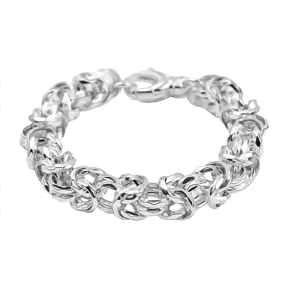 La Bella Byzantine Bracelet in Sterling Silver (Size - 8), Silver Wt. 30.01 Gms 7760482 3
