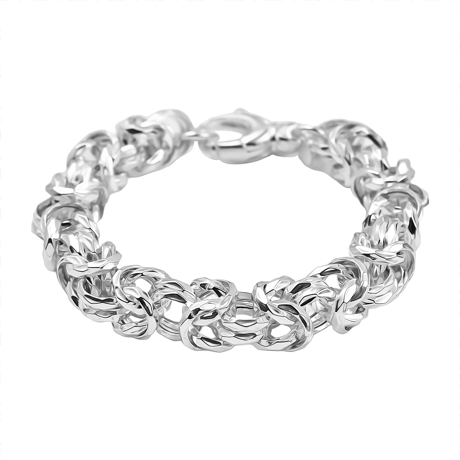 La Bella Byzantine Bracelet in Sterling Silver (Size - 8), Silver Wt. 30.01 Gms 7760482 3